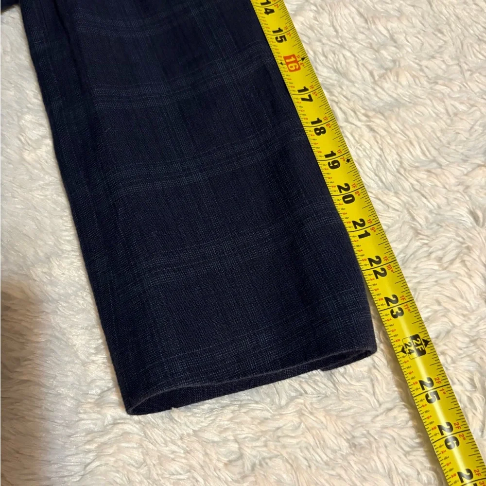 JOS A BANK Linen Men 44R Tailored Fit Blazer Sport Coat Jacket Blue Plaid